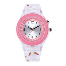 Colorful plastic case strap number dial promotion kid's gift watch